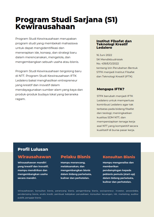 IFTK Ledalero Kewirausahaan 002